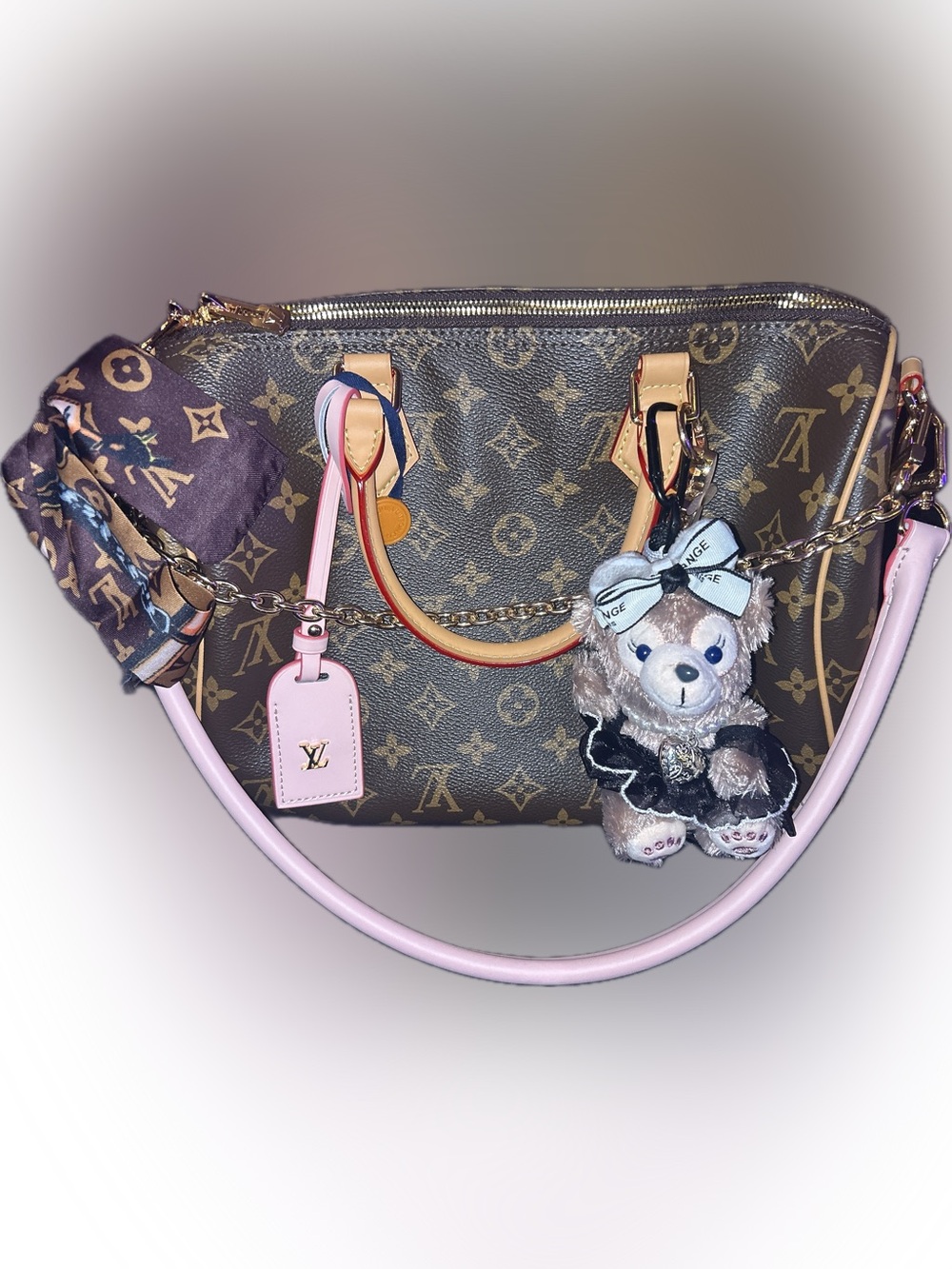 🤎Classic Brown Monogram Print Satchel Bag